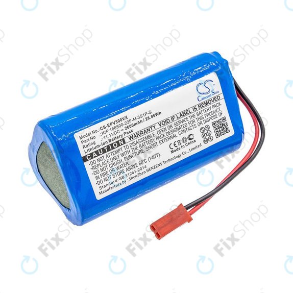 Akku batterie für Electropan ilife V5, V5s, 2600mAh, Li-Ion, 11.1V, ICP 186500-22F-M-3S1P-S, HQ