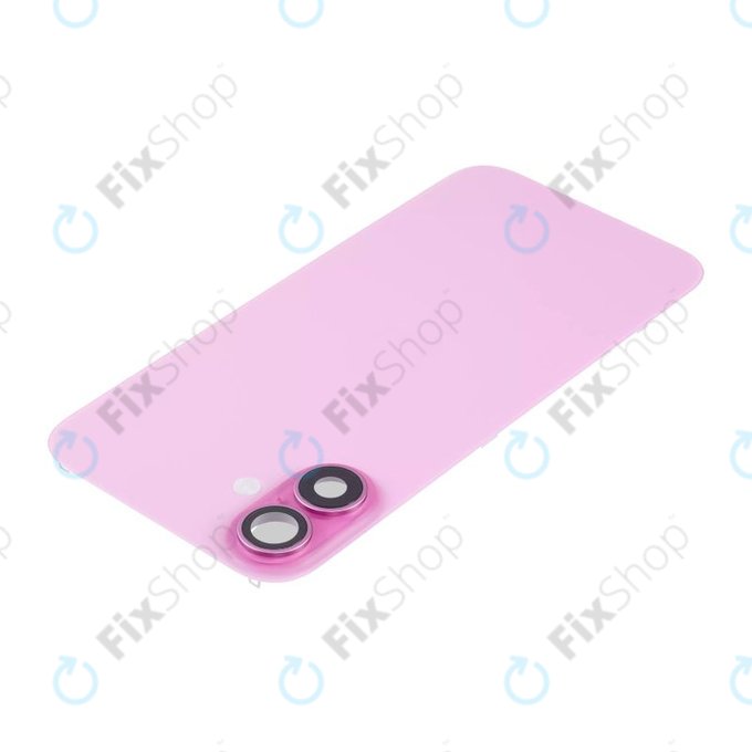 Apple iPhone 16 - Rückgehäuseglas + Kameraglas + Metallplatte + Magsafe-Magnet (Pink)