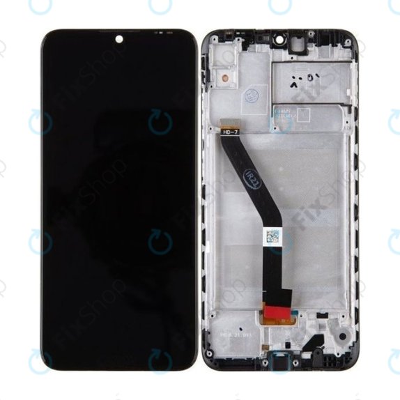Huawei Honor 8A, Honor Play 8A - LCD Display + Touchscreen Front Glas + Rahmen (Black) TFT