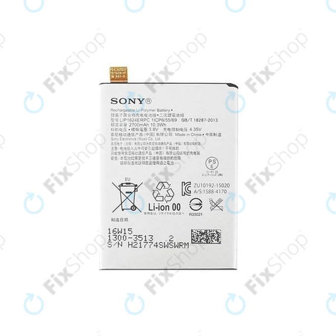 Sony Xperia X Performance F8131, F8132 - Akku Batterie LIP1624ERPC 2700mAh - 1300-3513 Genuine Service Pack