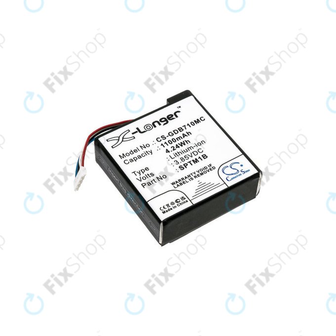 Batterie für Gopro Hero 7 Silver, White, 1100mAh, Li-Ion, 3.85V, SPTM1B, HQ
