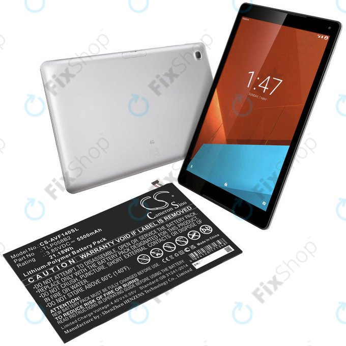Batterie für Vodafone Tab Prime 7, 5500mAh, Li-Pol, 3.85V, TLP058B2, HQ