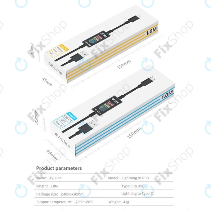 AV-Line - Ladekabel mit Intelligenter Erkennung (Lightning - USB-A)