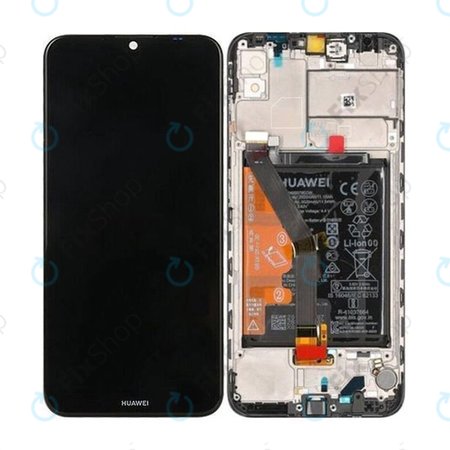 Huawei Y6 (2019) - LCD Display + Touchscreen Front Glas + Rahmen + Akku Batterie - 02352LVM, 02352LVN Genuine Service Pack