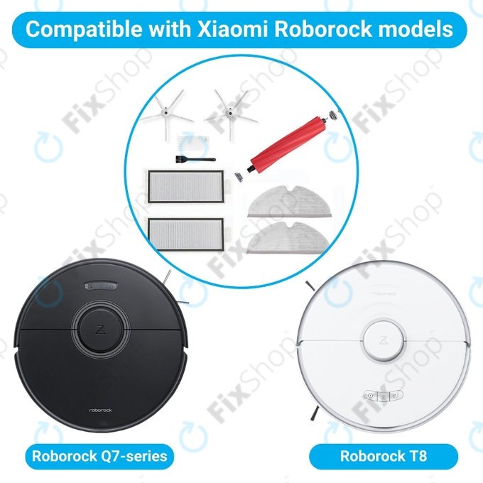 Xiaomi Roborock Q7, Q7+, Q7 Max, Q7 Max+, T8 - Standard-Set (Weiß)