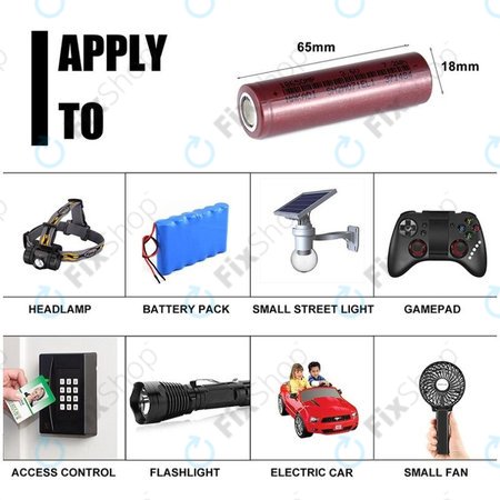 Akku Batterie Cell 18650 (Li-Ion, 2000mAh, 3.6V)