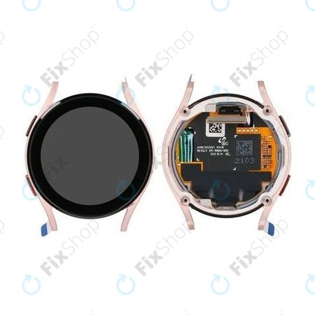 Samsung Galaxy Watch 4 40mm R865 - LCD Display + Touchscreen Front Glas + Rahmen (Pink Gold) - GH97-26411D Genuine Service Pack