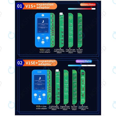 JC V1SE Programmer + LCD, Battery, Fingerprint, Face ID und 12-series Boards (iPhone 7 - 12 Pro Max)