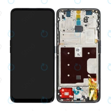 Oppo Reno 2 Z - LCD Display + Touchscreen Front Glas + Rahmen (Black) - O-4902827 Genuine Service Pack