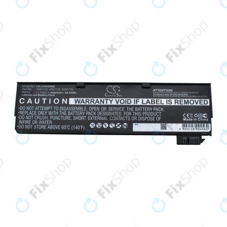 Batterie für Lenovo ThinkPad X240, X250, X260, S440, T440, T550, T560, 4400mAh, Li-Ion, 11.1V, 45N1132, HQ