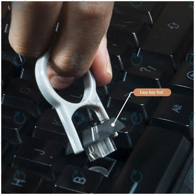 Multifunktionales Bürstenset mit Tuch- und Schlüsselabzieher 6in1