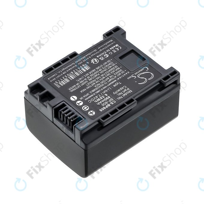 Akku batterie für Canon FS10, FS11, FS100, 890mAh, Li-Ion, 7.4V, BP-808, HQ