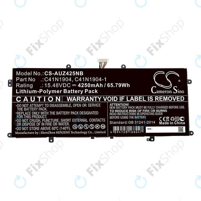 Akku batterie für Asus Zenbook 13, Zenbook 14, 4250mAh, Li-Pol, 15.48V, C41N1904, HQ