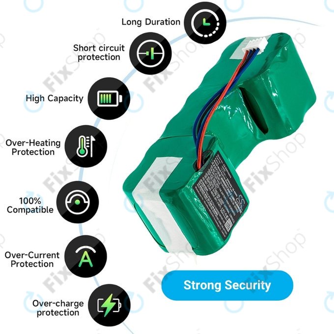 iRobot Roomba Combo-series, Ecovacs Deebot-series - Akku Batterie 4720110, DM88 Ni-MH 12.0V 3000mAh HQ