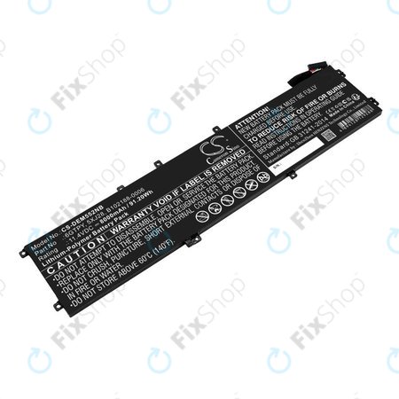 Akku batterie für Dell XPS 15, Dell Precision 9560, 9570, 8000mAh, Li-Pol, 11.4V, 6GTPY, HQ