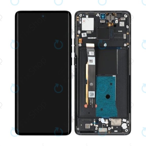 Motorola Edge 40 - LCD Display + Touchscreen Front Glas + Rahmen (Eclipse Black) - 5D68C22670 Genuine Service Pack