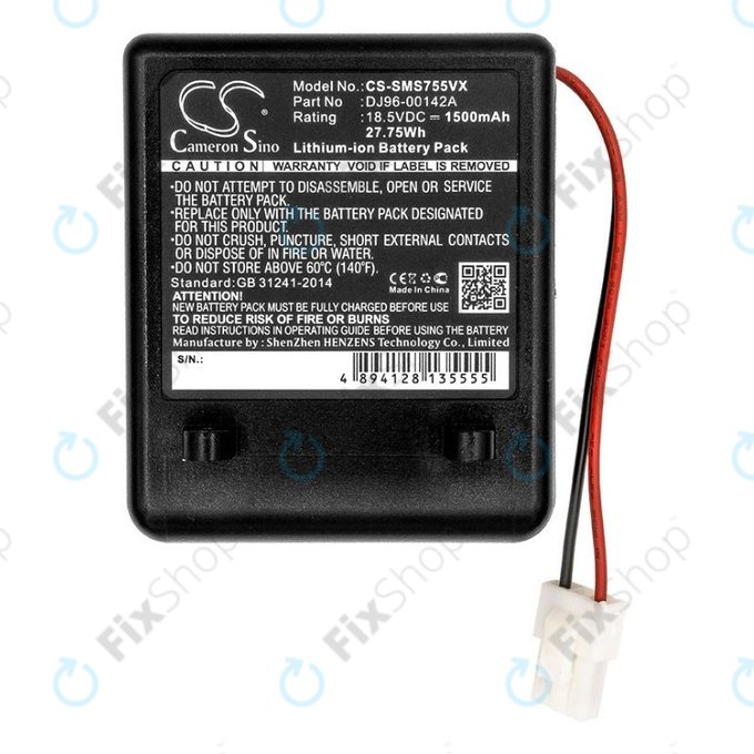 Samsung SS7550, SS7555, SSR200 - Akku Batterie DJ96-00142A Lio-Ion 18.5V 1500mAh HQ