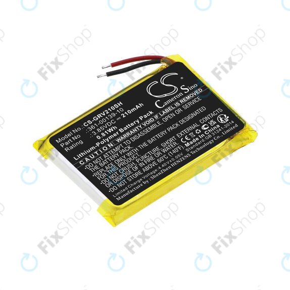 Akku batterie für Garmin Venu 2, 210mAh, Li-Pol, 3.85V, 361-00139-10, HQ