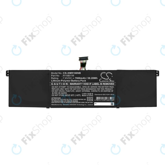 Akku batterie für Xiaomi Mi Pro 15.6 i3, i5, i6, 7800mAh, Li-Pol, 7.6V, R15B01W, HQ