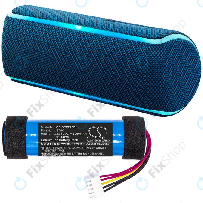 Batterie für Sony SRS-XB21, 3000mAh, Li-Ion, 3.78V, ST-05, HQ