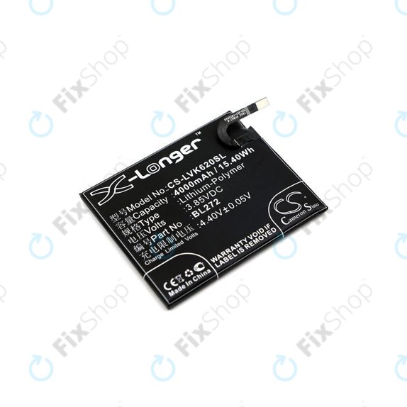 Akku batterie für Lenovo K6 Power, 4000mAh, Li-Pol, 3.85V, BL272, HQ