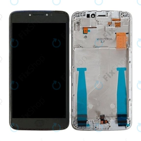 Motorola Moto E4 Plus XT1771 - LCD Display + Touchscreen Front Glas + Rahmen (Gray) TFT