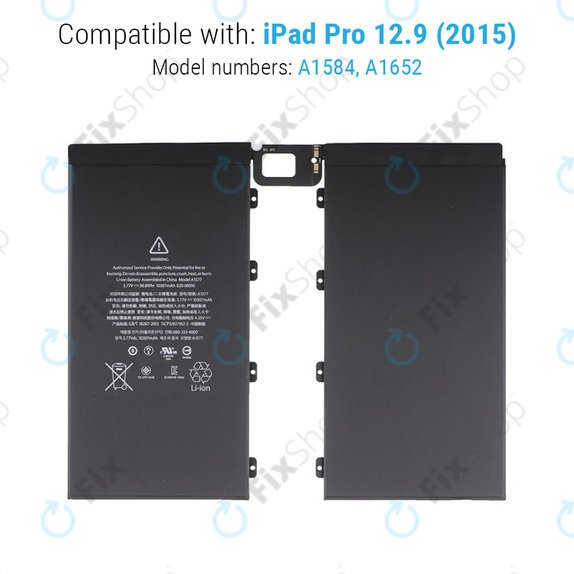 Akku Batterie für iPad Pro 12.9" (1st Gen 2015), 10307mAh