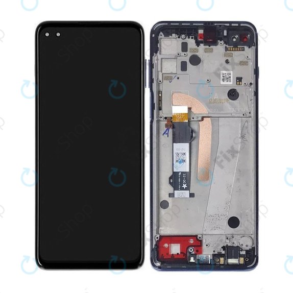 Motorola Moto G100 XT2125 - LCD Display + Touchscreen Front Glas + Rahmen (Iridescent Ocean) TFT