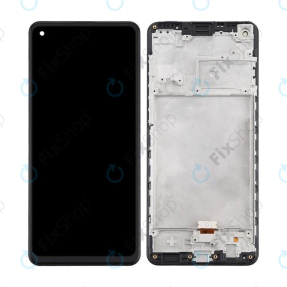 Samsung Galaxy A21s A217F - LCD Display + Touchscreen Front Glas + Rahmen (Black) TFT