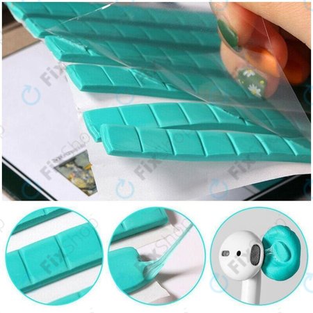 Klebeknete für die Reinigung von Telefonen und Kopfhörern (6 Streifen)