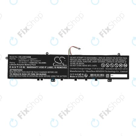 Akku batterie für Lenovo Yoga, 4300mAh, Li-Pol, 15.36V, L18D4PF1, HQ