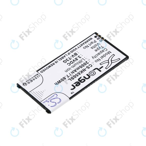Akku batterie für Nokia Lumia 650, 2000mAh, Li-Ion, 3.8V, BV-T3G, HQ