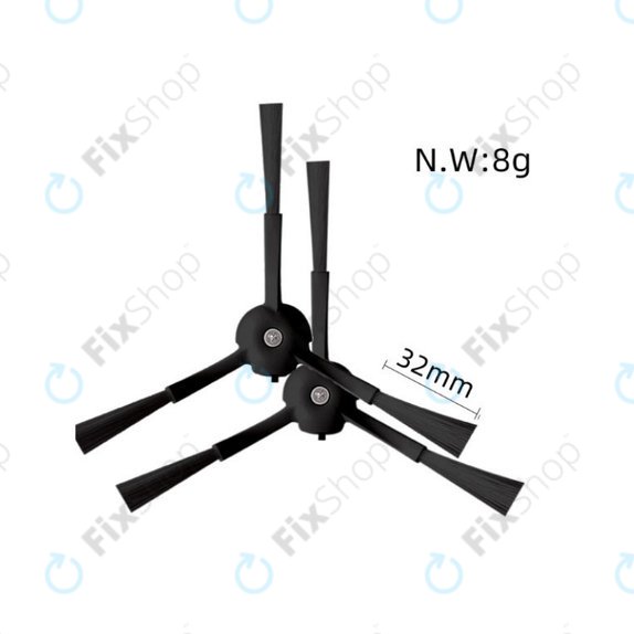 Ersatzteilset für Xiaomi Roborock S8, S8+, S8 Pro Ultra (1 Paar Hauptbürsten, 2x Filter, 2x Seitenbürste – schwarz, 2x Wischtuch, 2x Staubbeutel)