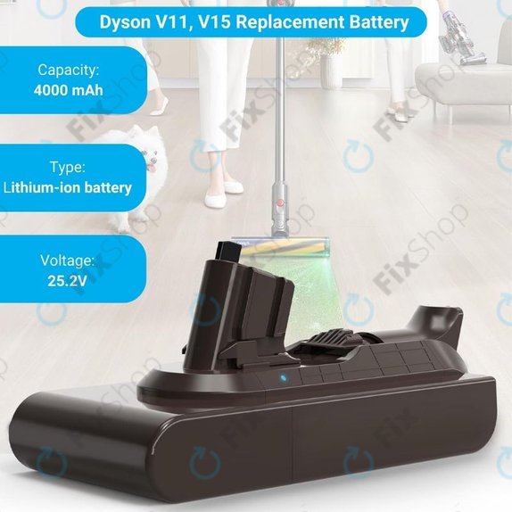 Dyson V11, V15 - Akku Batterie SV15, SV18, 970938-01 Li-Ion 25.2V 4000mAh HQ