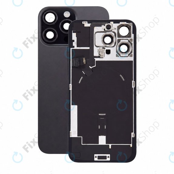 Glas der Rückabdeckung für iPhone 16 Pro Max, Black Titanium, Pulled A