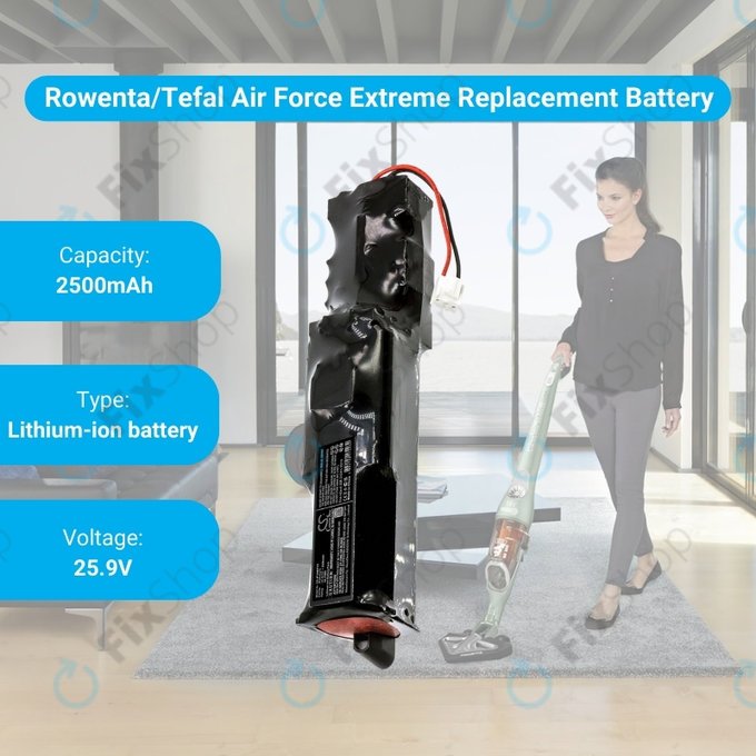 Rowenta Air Force Extreme RH-series, Tefal TY-series - Akku Batterie RS-RH5274 Li-Ion 25.9V 2500mAh HQ