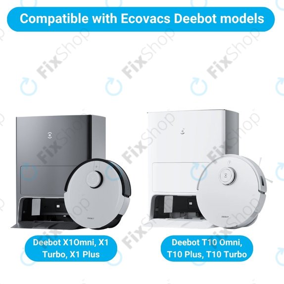 Ersatzteilset für Ecovacs X1 Omni, T10 (2x Hauptbürste, 4x Filter, 4x Seitenbürste, 8x Wischtuch, 4x Staubbeutel)