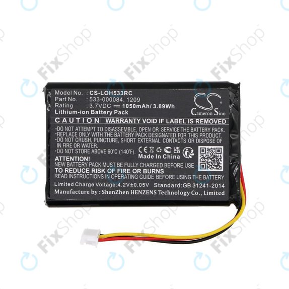 Akku batterie für Logitech Harmony Touch, Ultimate, 1050mAh, Li-Ion, 3.7V, 533-000083, HQ