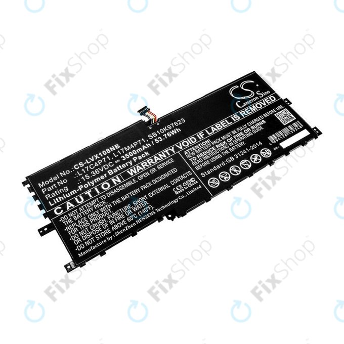 Batterie für Lenovo ThinkPad X1 Yoga 2018, 3500mAh, Li-Pol, 15.36V, L17C4P71, HQ
