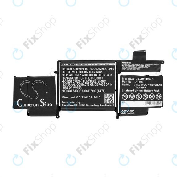 Apple MacBook Pro 13" A1502 (Late 2013 - Mid 2014) - Akku Batterie A1493 6300mAh HQ