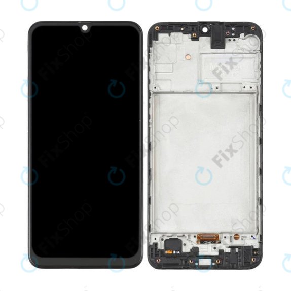 Samsung Galaxy M31 M315F - LCD Display + Touchscreen Front Glas + Rahmen (Space Black) OLED