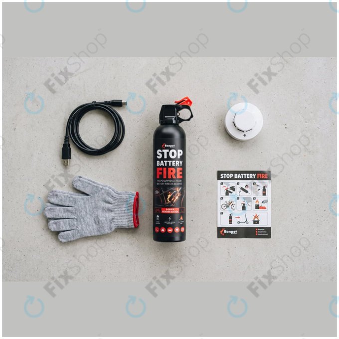 Bonpet Feuerlöschspray für Lithium-Batterien, 500 ml, E-Bike & Scooter Edition