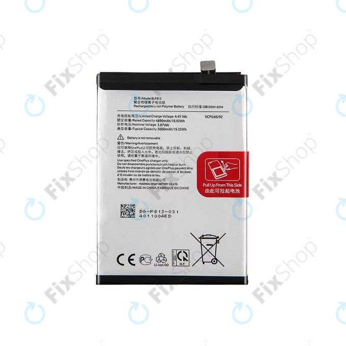 OnePlus Nord N100 BE2013 BE2015 - Akku Batterie BLP813 5000mAh - 1031100034 Genuine Service Pack