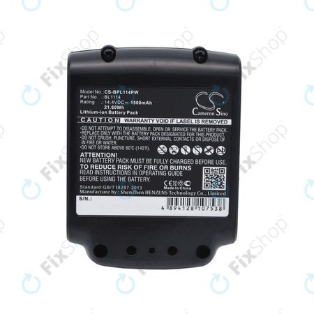 Akku batterie für Black & Decker ASL146BT12A, LBXR16, SSL20SB, 1500mAh, Li-Ion, 14.4V, BL1114, HQ
