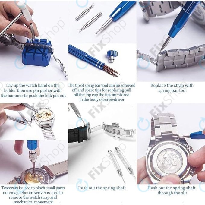 Uhrmacher-Werkzeugset zur Uhrenreparatur - 185Stk.