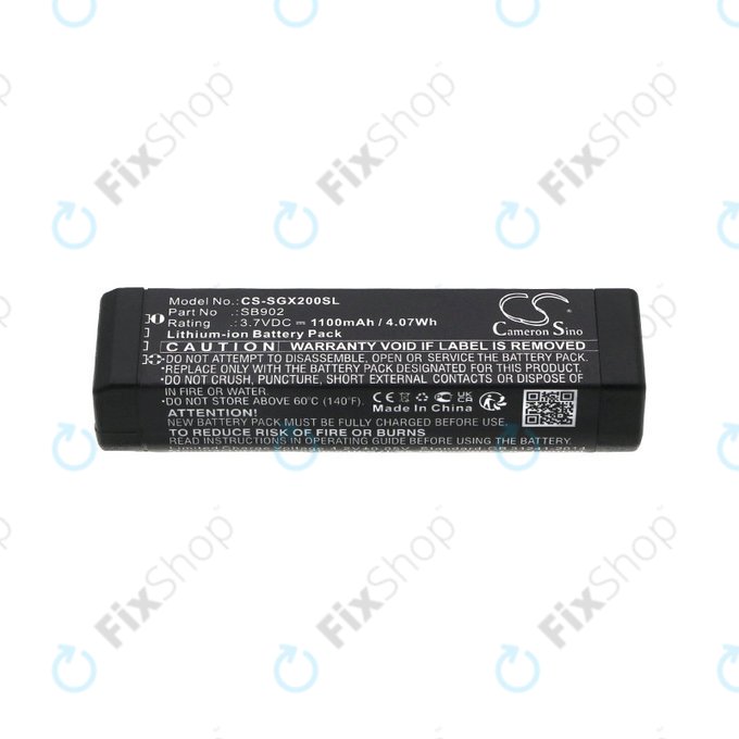 Batterie für Shure GLXD1, 2, MXW2, 1100mAh, Li-Ion, 3.7V, SB902, HQ