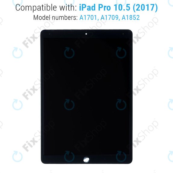LCD-Display für iPad Pro 10.5" (2017), Black, Touchscreen-Glas ohne Rahmen