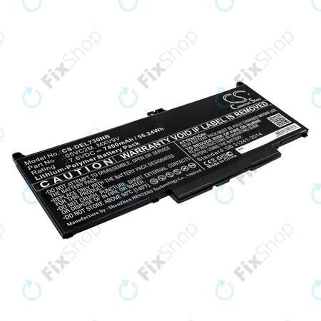 Akku batterie für Dell Latitude 13 7300, 14 7400, 7400mAh, Li-Pol, 7.6V, 05VC2M, HQ