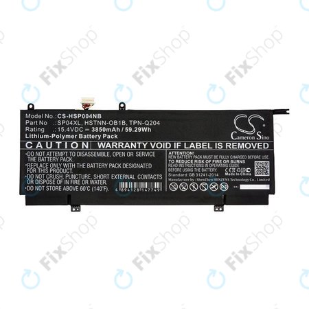 Batterie für HP Spectre X360 13, 3850mAh, Li-Pol, 15.4V, HSTNN-OB1B, HQ