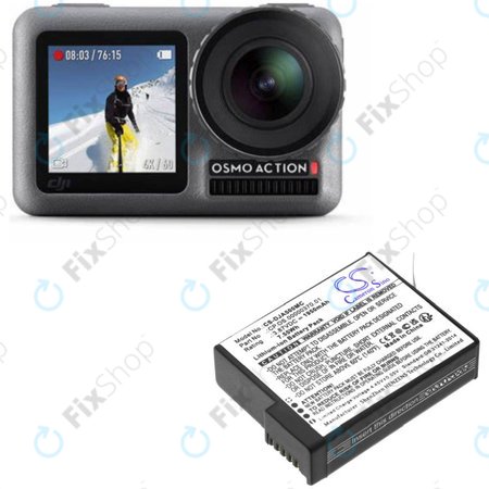 Batterie für DJI Osmo Action 5, 1950mAh, Li-Ion, 3.87V, CP.OS.00000370.01, HQ